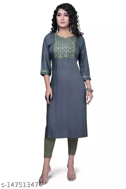 Women's  Rayon slub  Kurti