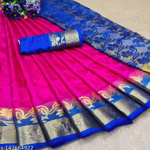Balaton Silk Pink Saree With Blouse