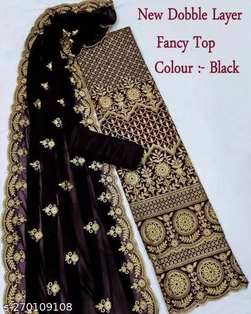 Aakarsha Alluring Salwar Suits & Dress Materials Unstitched Patiala Georgette Suits with Heavy Embroidery Work