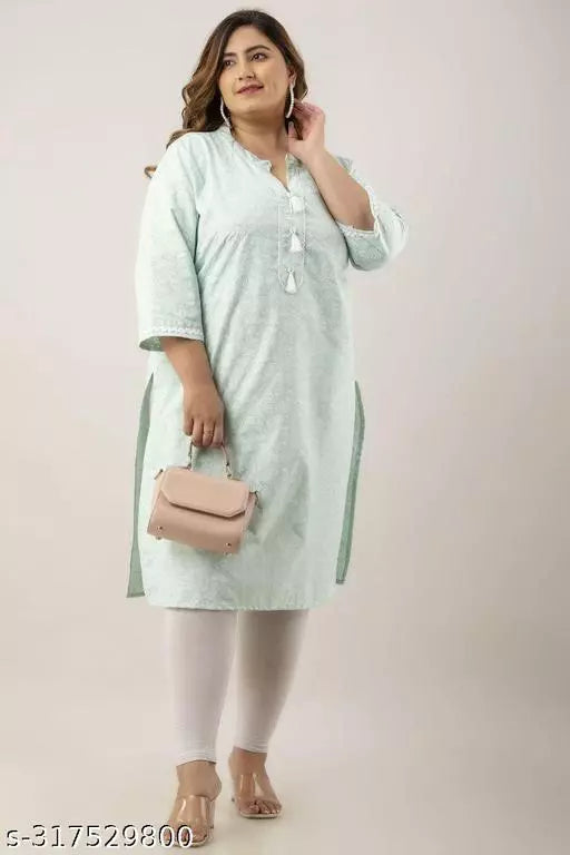 Stylish and Comfortable Plus-Size Cotton Kurti for Women