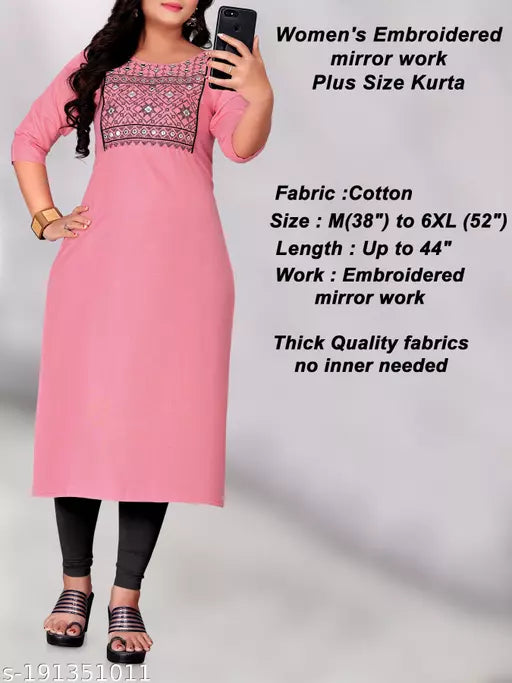 Rangrasiya Tex New Cotton  Embroidered Plus Size Kurtis