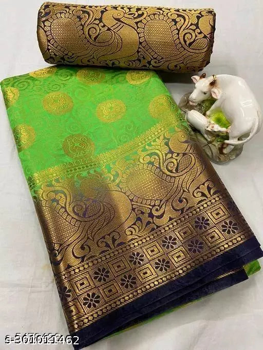 Morpich Fashion Nylon Banarasi Silk Saree