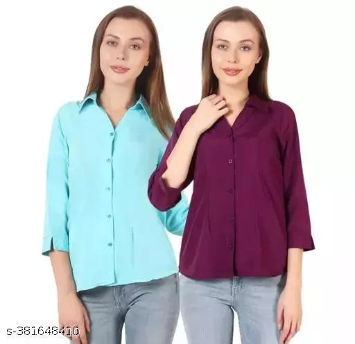 Trendy Formal Women and Girls Shirts pack of 2