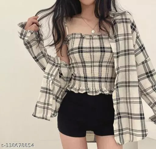 Consai top with formal shirt white
