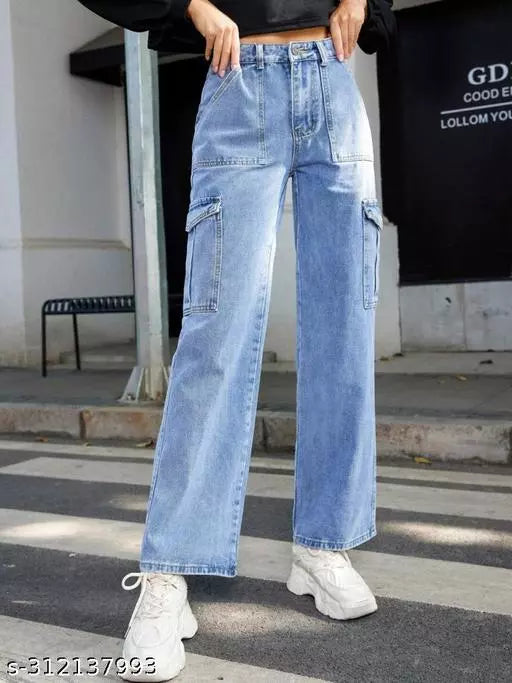 SAANU'S FASHION - STYLISH SIX POCKETS DENIM JEANS FOR GIRLS & WOMEN