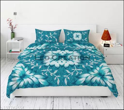 Jaipuri Pure Cotton Double Queen Bedsheet With 2 Pillow Covers
