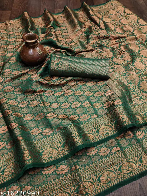 Banarasi Silk Copper Zari Sarees