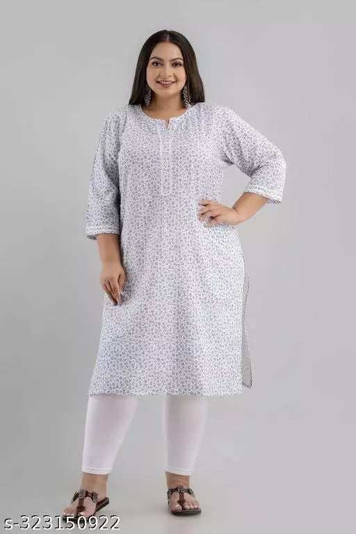 Stylish and Comfortable Plus-Size Cotton Kurti for Women