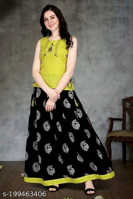 WOMEN'S ETHNIC TOP & BOTTOM SET
