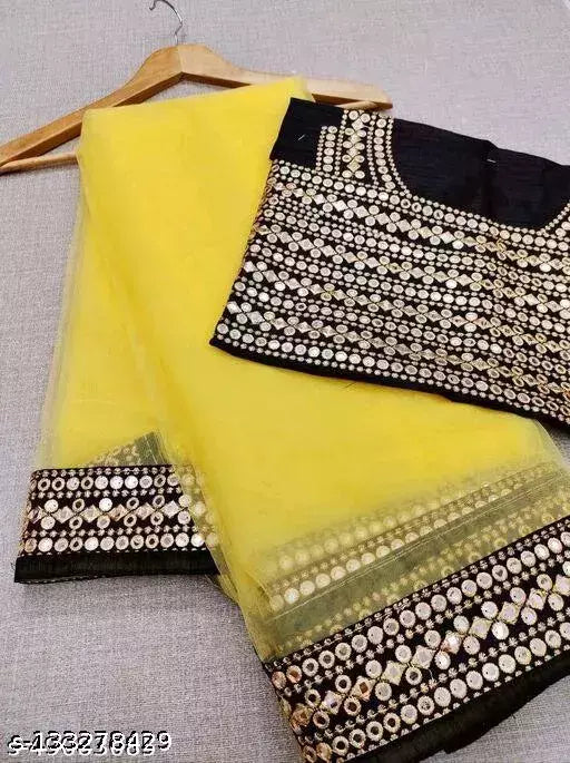 MIRROR 9 FANCY NET SAREES