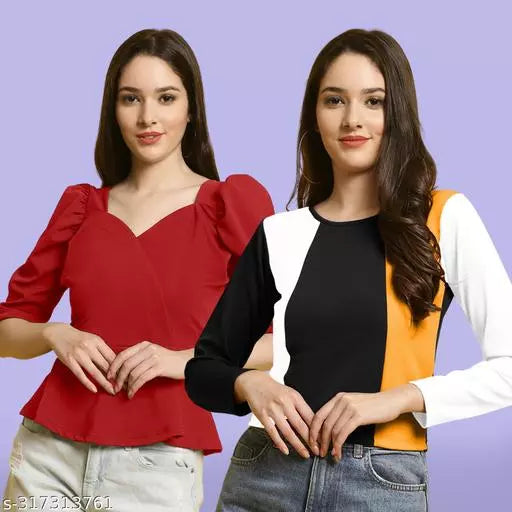 Casual Classic Fashion Forward Women's Top - Pack of 2
