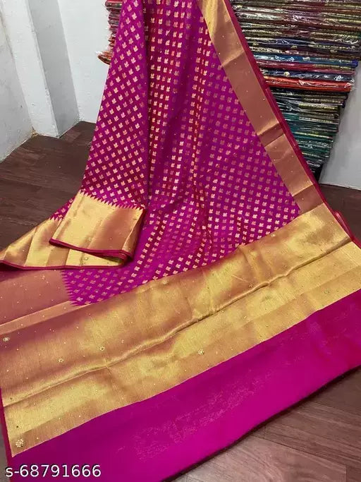 Banarasi Silk Saree With Stone Work