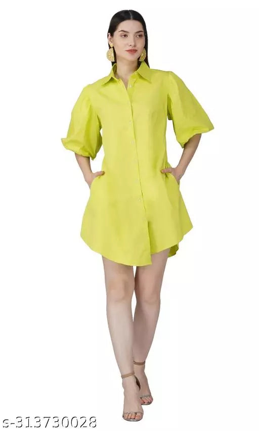 Standout in Style: Women's Puff Sleeve Dress | Trendy Design