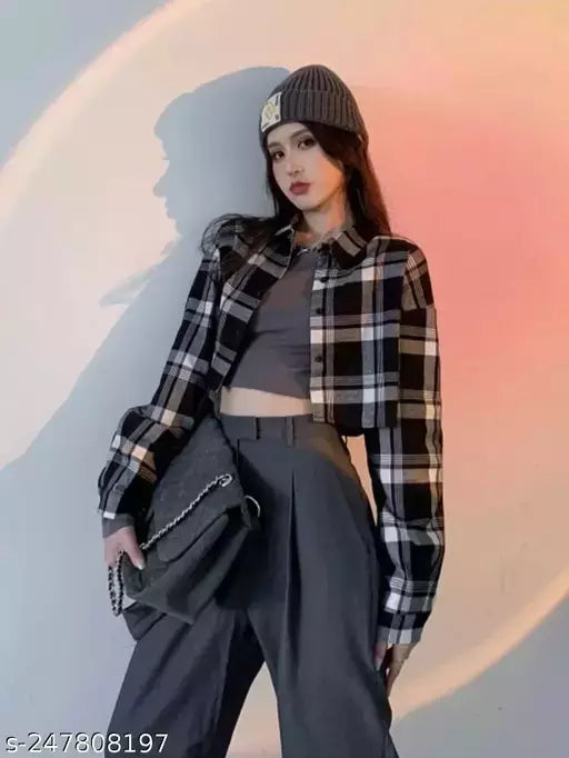 Chic Checkered Crop Top