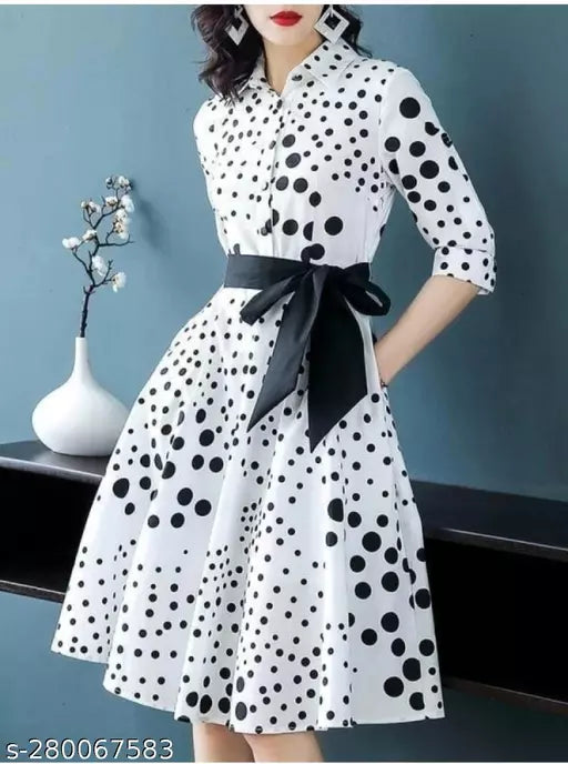 Dress printed women formal