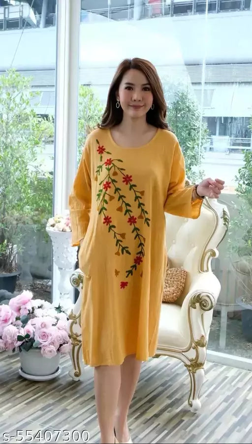 Cotton Embroideried Long dress