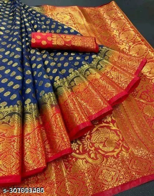 Morpich Fashion Nylon Banarasi Silk Saree