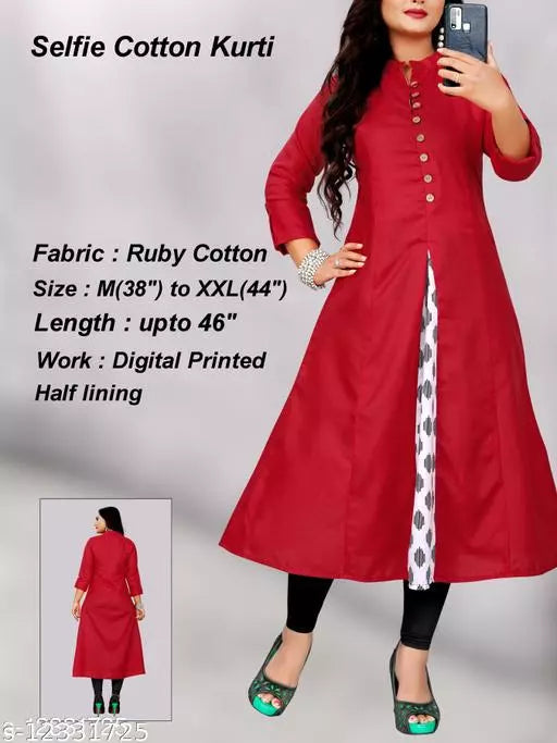 Women's Printed Cotton Blend Kurti