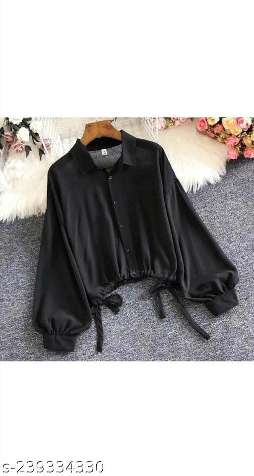 stylish shirt long sleeve  Crop_Shirt