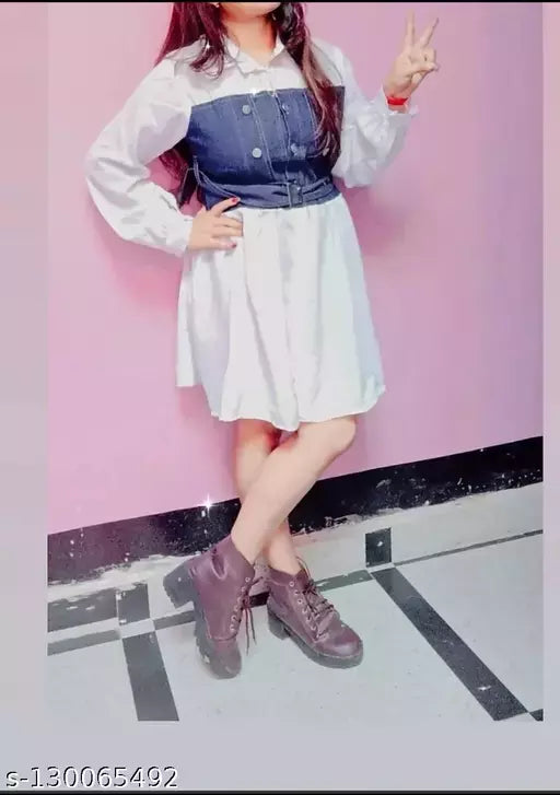 women cool dude denim dress