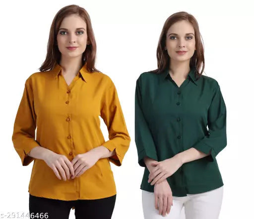Fancy Retro Women Shirts (Pack of 2)