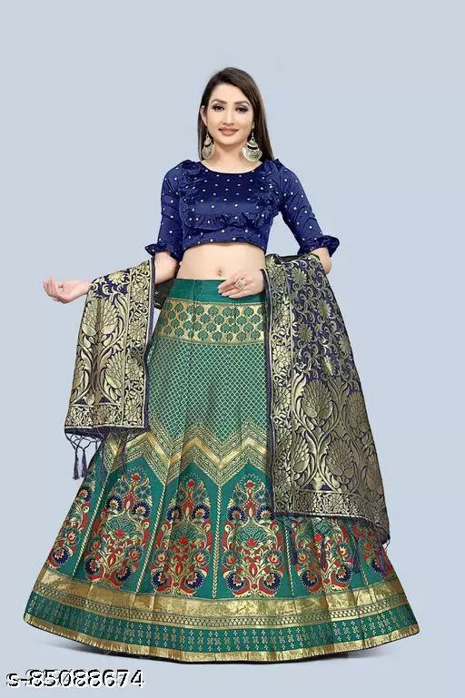 LEHENGA CHOLI WITH BLOUSE (UN-STITCHED) BY VAIDIK ETHNIC