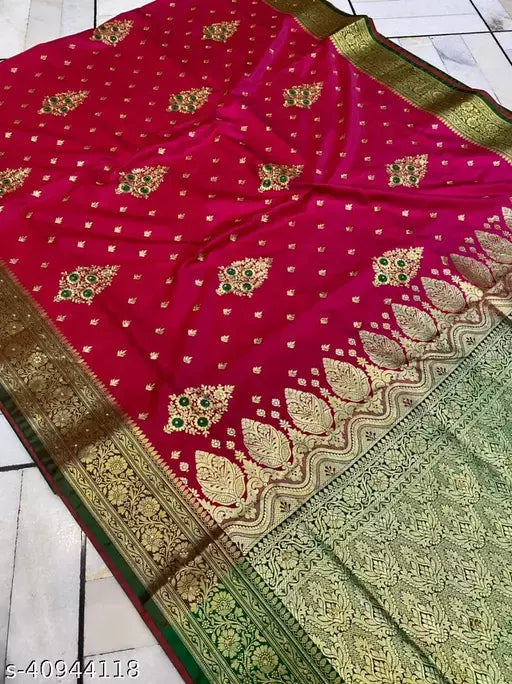 Embroided Satin Silk Saree