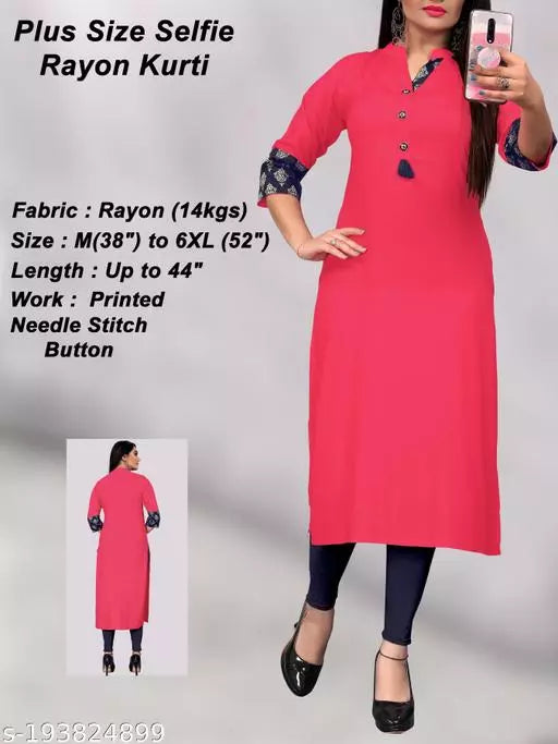 Rangrasiya Tex New Rayon Plus Size Kurtis