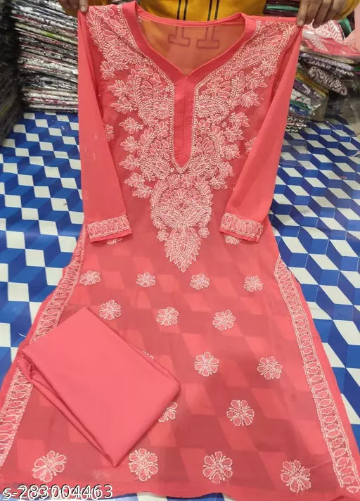 Chikankari kurti with inner