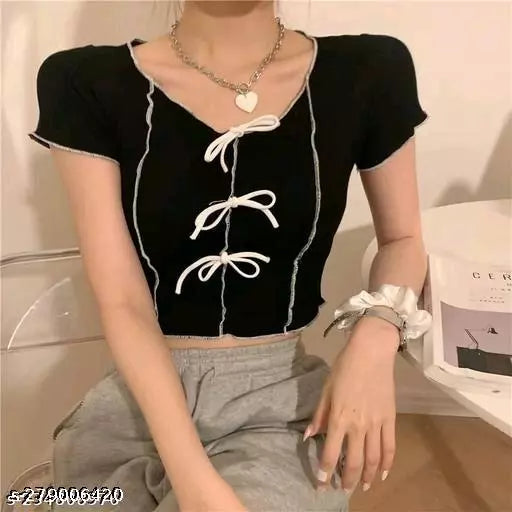 STYLISH KNITTERD 3 FRILL TOP