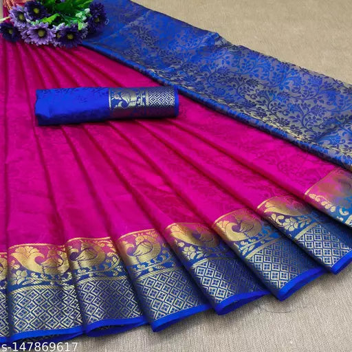 MORPINCH FASHION EMBOSS  SILK SAREE