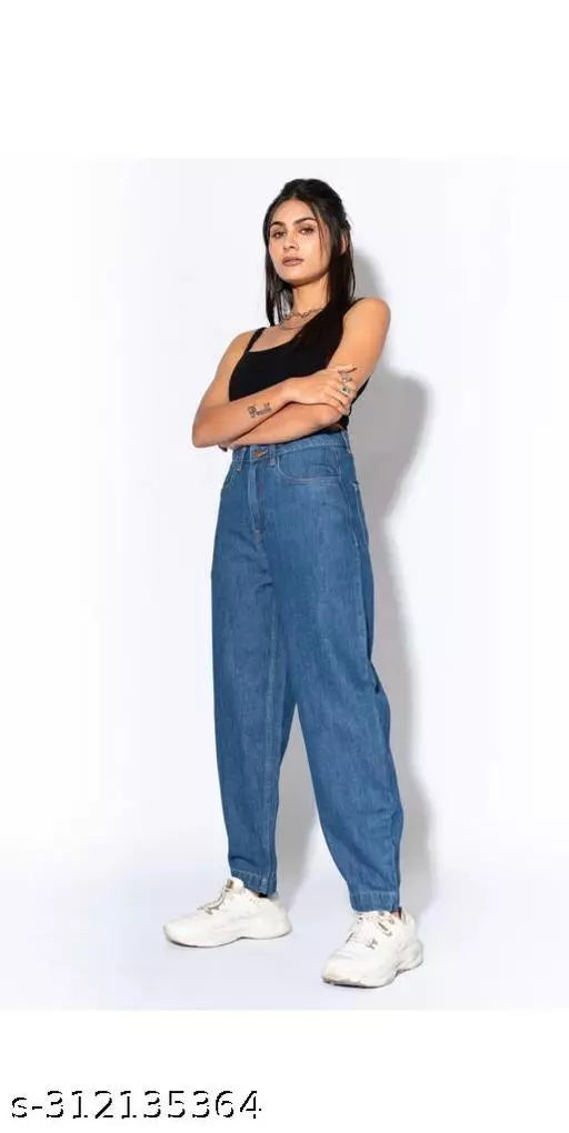 SAANU'S FASHION - STYLISH WIDE LEG DENIM JEANS FOR GIRLS & WOMEN