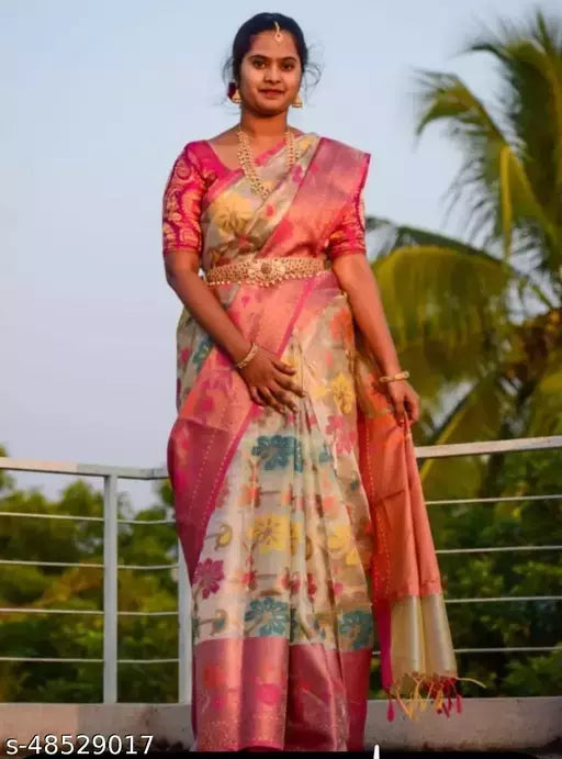 Designer Banarasi Handloom Alfi Jaal