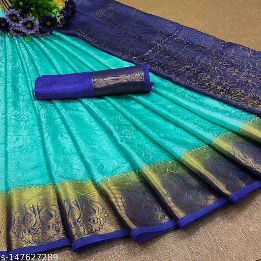 MORPINCH FASHION EMBOSS  SILK SAREE