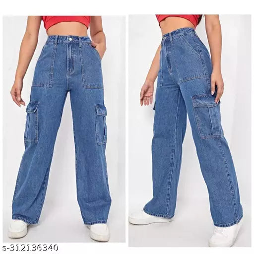 SAANU'S FASHION - STYLISH SIX POCKETS DENIM JEANS FOR GIRLS & WOMEN