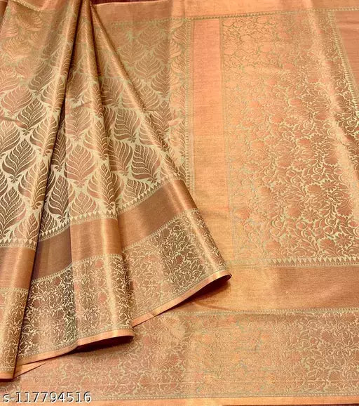 Copper Zari Soft Silk Saree