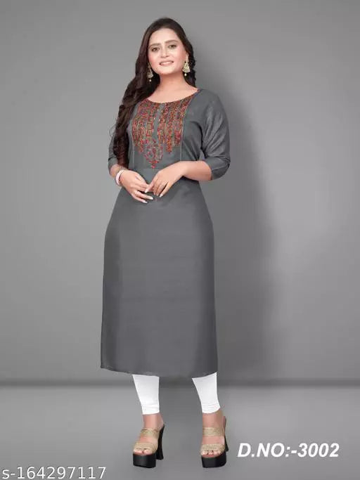 Rangrasiya Tex New Rayon  Embroidered Plus Size Kurtis