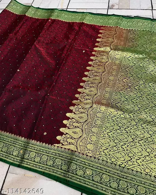 Satin Silk Stone Work