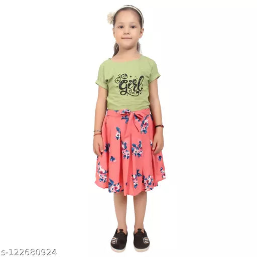 BPT Designer Printed Skirt For Girls  Kids