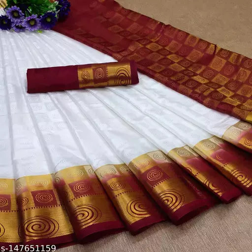 MORPINCH FASHION EMBOSS  SILK SAREE