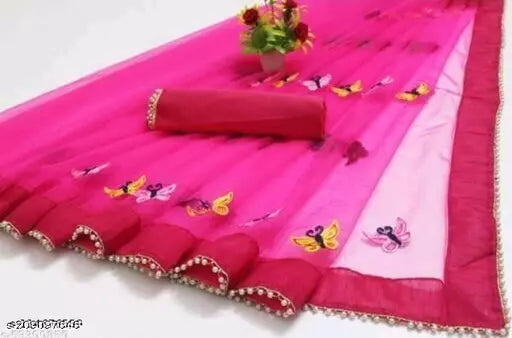 Butterfly Net Saree Titli Designs