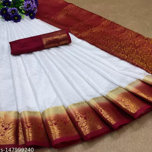 MORPINCH FASHION EMBOSS  SILK SAREE