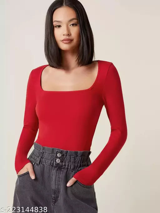 Square Neck Fitted Top