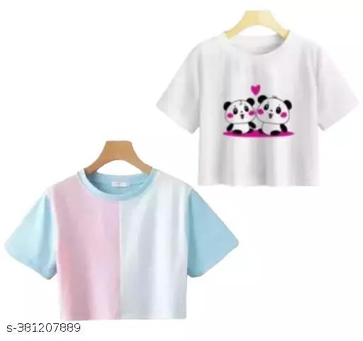 Stylish Women's & Girls' Crop Top for Casual Daily Wear - Stunning Design (2-Pack)