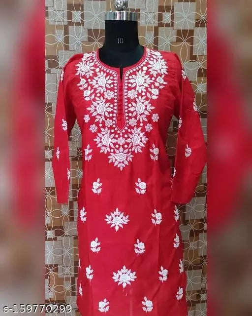 Computer Cotton Rose Kurti.