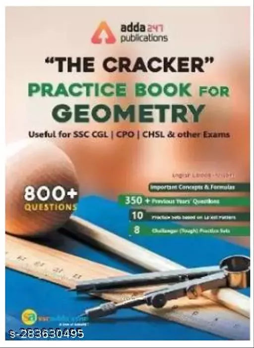 The Cracker Practice Book for Geometry (In English Printed Edition)  (English  Paperback  Adda247)