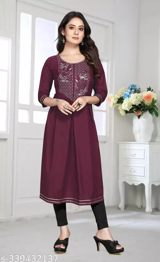 Stylish Women's Sequin Work Kurti - Fashionable and Elegant