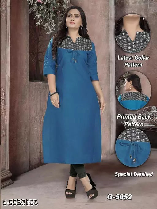 Women's Printed Cotton Kurti