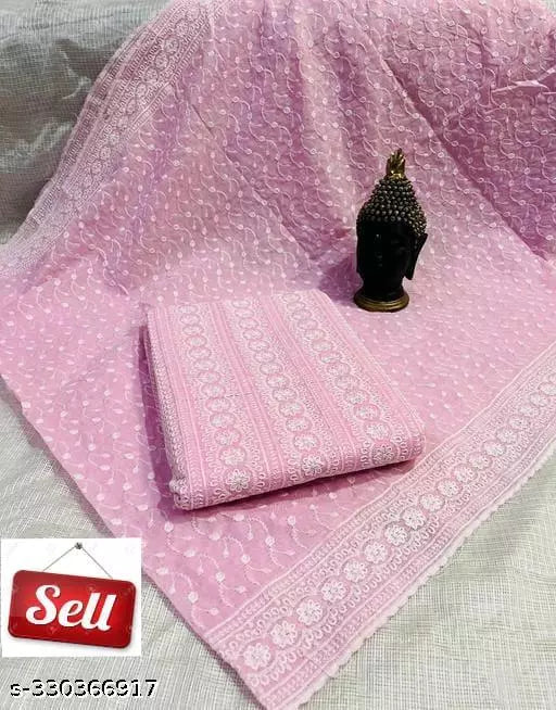 Trendy Cotton Fashion Fancy Full Top Work And Duppata Full Embroidery Work Salwar Suits & Dress Materials