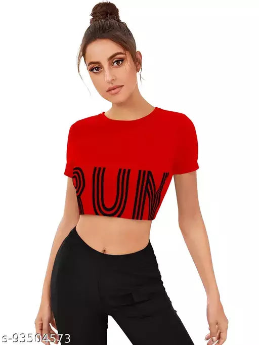 DHUNKI Women's Regular Crop Top